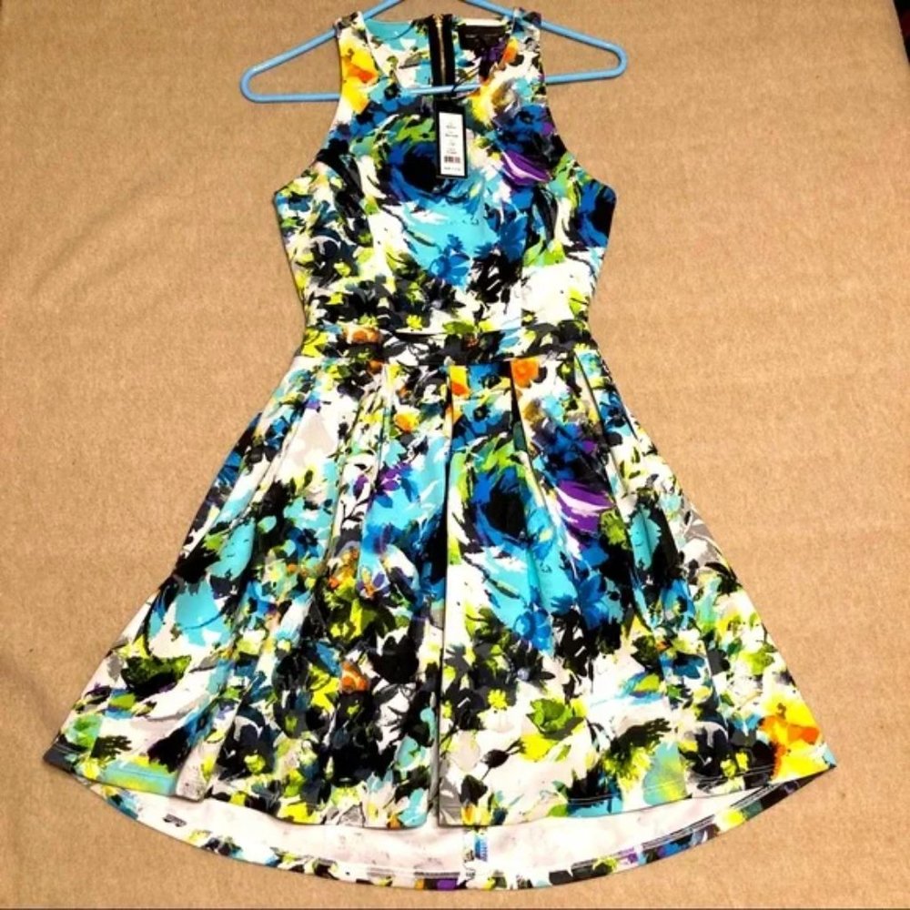 Romeo and Juliet Couture Asymmetric Dress - Multi-Colored Print - M - NWT